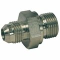 Dixon Hydraulic Adapter, 1-1/16-12 x 3/4-14 Nominal, 37Deg Male JIC Flare x Male BSPP, Carbon Steel, Domesti B3800-12-12